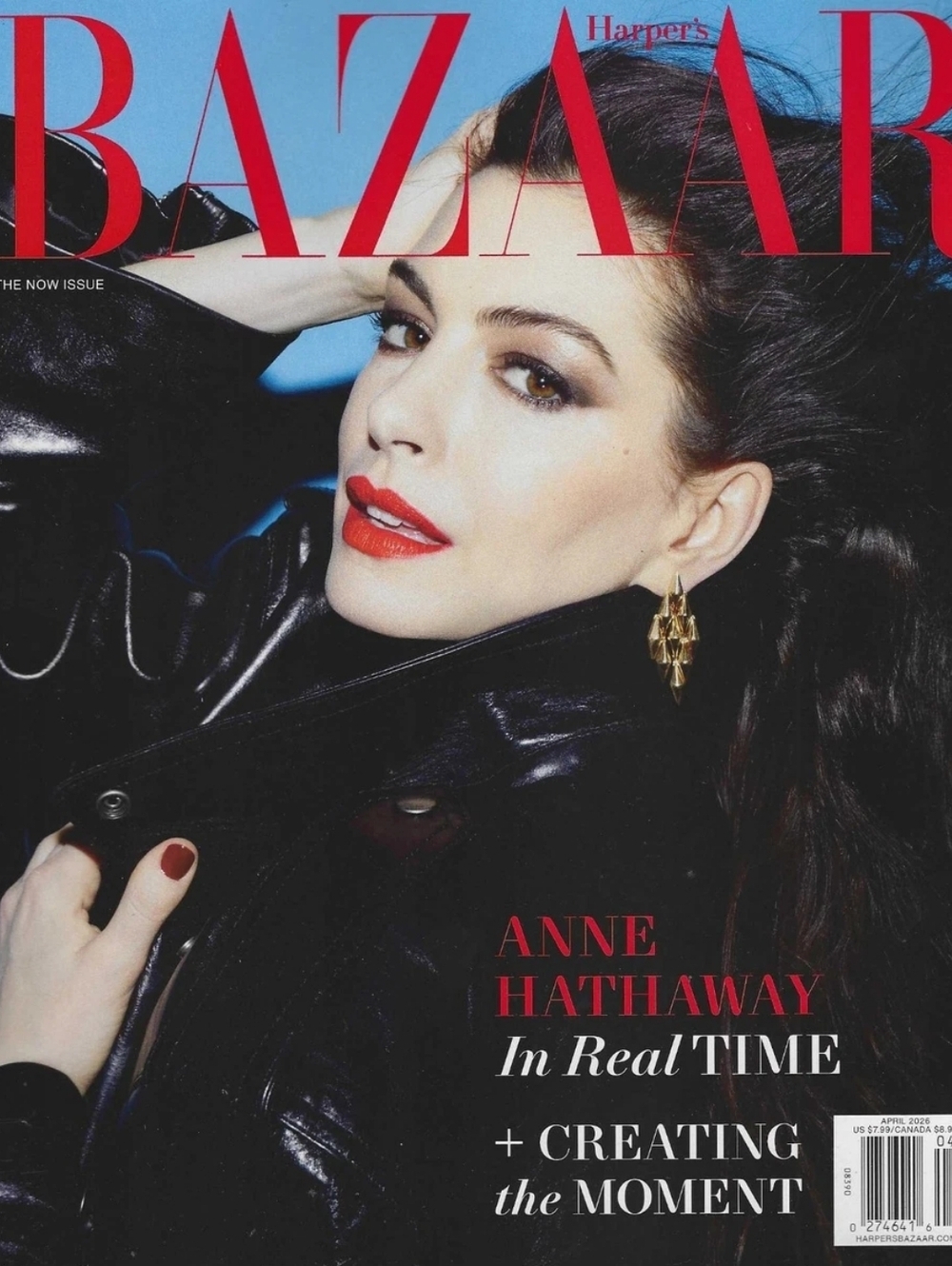 Harper's Bazaar Magazine Cover Featuring Anne Hathaway New 2026